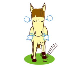 This is cute Horse's Line Stamps! sticker #1597915