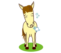 This is cute Horse's Line Stamps! sticker #1597932