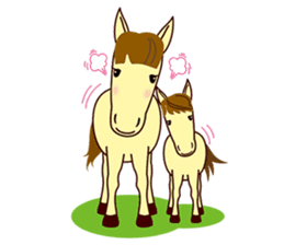 This is cute Horse's Line Stamps! sticker #1597933