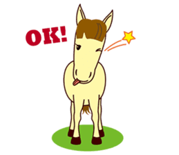 This is cute Horse's Line Stamps! sticker #1597935