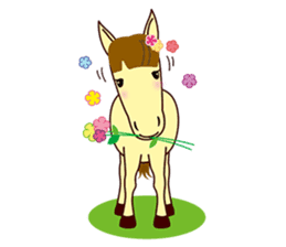 This is cute Horse's Line Stamps! sticker #1597937