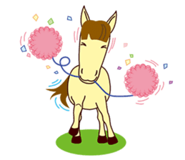 This is cute Horse's Line Stamps! sticker #1597940