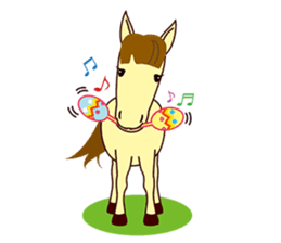This is cute Horse's Line Stamps! sticker #1597941