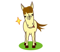 This is cute Horse's Line Stamps! sticker #1597947