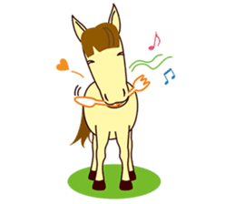 This is cute Horse's Line Stamps! sticker #1597951