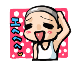 Shaven-head boy sticker #1597971