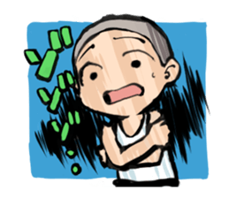 Shaven-head boy sticker #1597976