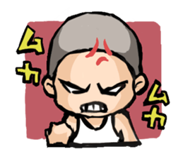 Shaven-head boy sticker #1597991