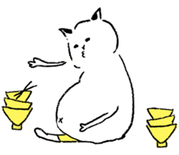 Everyday of mild cats. sticker #1598892