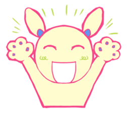 Amusing rabbit stamp sticker #1599715