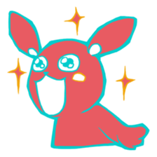 Amusing rabbit stamp sticker #1599716