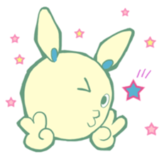 Amusing rabbit stamp sticker #1599718