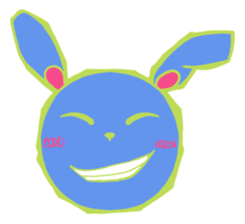 Amusing rabbit stamp sticker #1599719