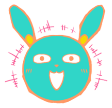 Amusing rabbit stamp sticker #1599720