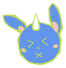 Amusing rabbit stamp sticker #1599722