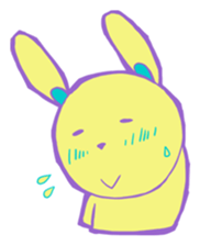 Amusing rabbit stamp sticker #1599723