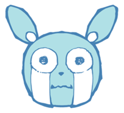 Amusing rabbit stamp sticker #1599726