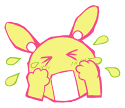 Amusing rabbit stamp sticker #1599727