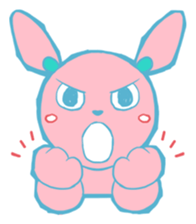 Amusing rabbit stamp sticker #1599729