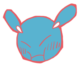 Amusing rabbit stamp sticker #1599730