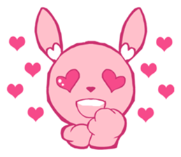 Amusing rabbit stamp sticker #1599733