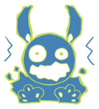 Amusing rabbit stamp sticker #1599738