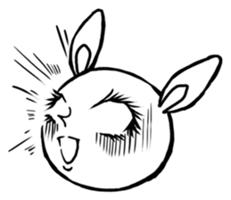 Amusing rabbit stamp sticker #1599739