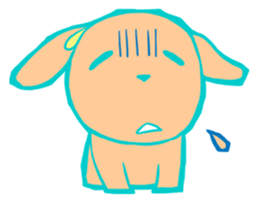 Amusing rabbit stamp sticker #1599741