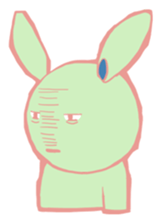 Amusing rabbit stamp sticker #1599742