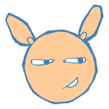 Amusing rabbit stamp sticker #1599745