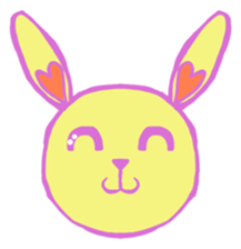 Amusing rabbit stamp sticker #1599748