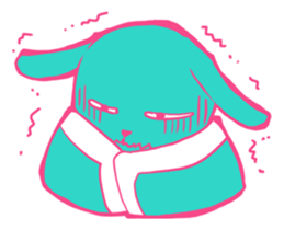 Amusing rabbit stamp sticker #1599750