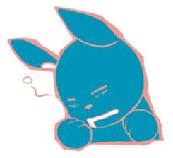 Amusing rabbit stamp sticker #1599751