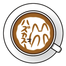 Latte art Cat sticker #1599795