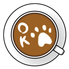 Latte art Cat sticker #1599798