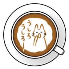 Latte art Cat sticker #1599802