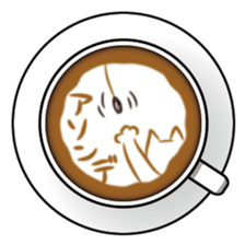 Latte art Cat sticker #1599809