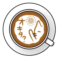 Latte art Cat sticker #1599811