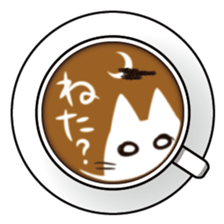 Latte art Cat sticker #1599812