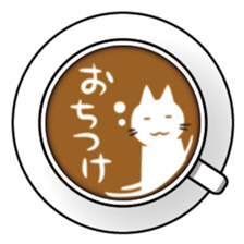 Latte art Cat sticker #1599819