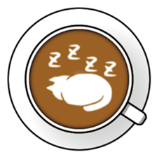 Latte art Cat sticker #1599820