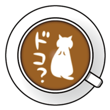 Latte art Cat sticker #1599822