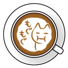 Latte art Cat sticker #1599825