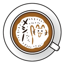 Latte art Cat sticker #1599829