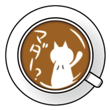 Latte art Cat sticker #1599830
