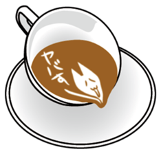 Latte art Cat sticker #1599831