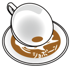 Latte art Cat sticker #1599832