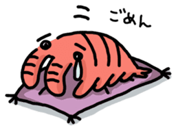 Cute Anomalocaris sticker #1599843