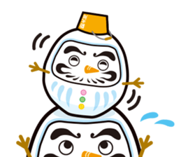 Japanese snowman sticker #1599995