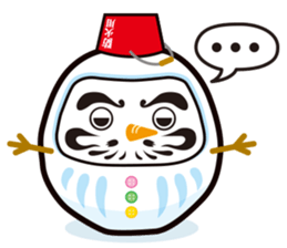 Japanese snowman sticker #1599996